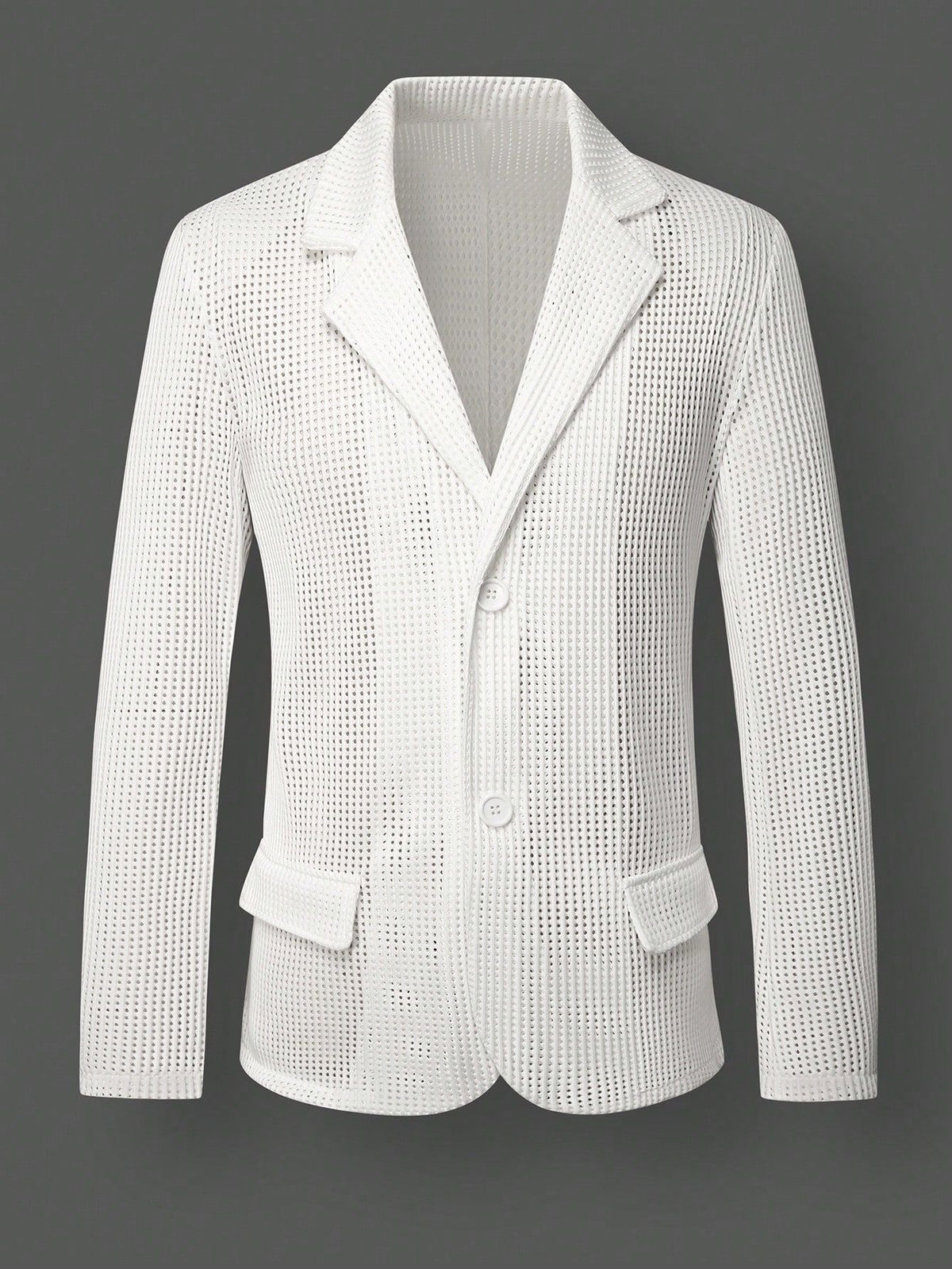 Men's Relaxed Hollow-Out Mesh Blazer