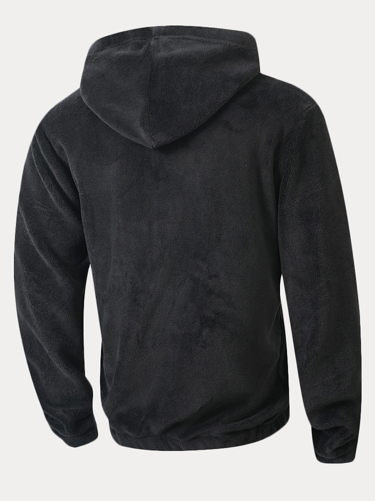 Coral Fleece Hooded 2-Piece Lounge Set