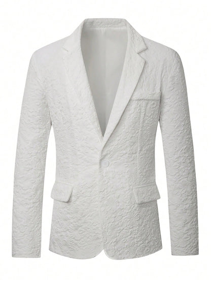 Floral Embossed Relaxed Fit Blazer