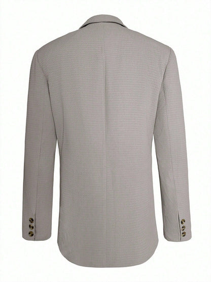 Textured Jacquard Relaxed Fit Blazer