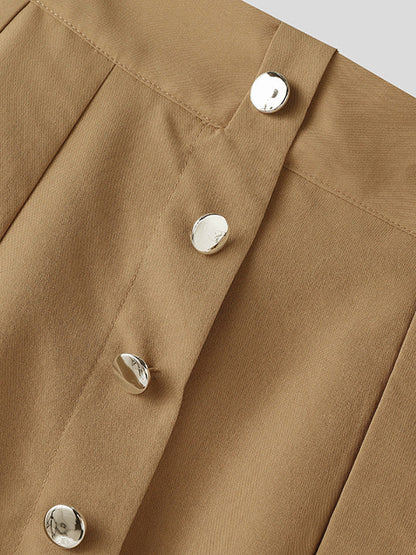 Avant-Garde Faux Two-Piece Skirt Overlay Pants