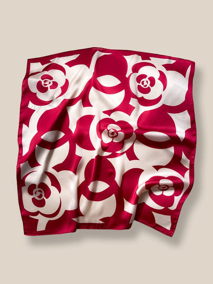 Sky-Friendly Printed Square Silk Scarf