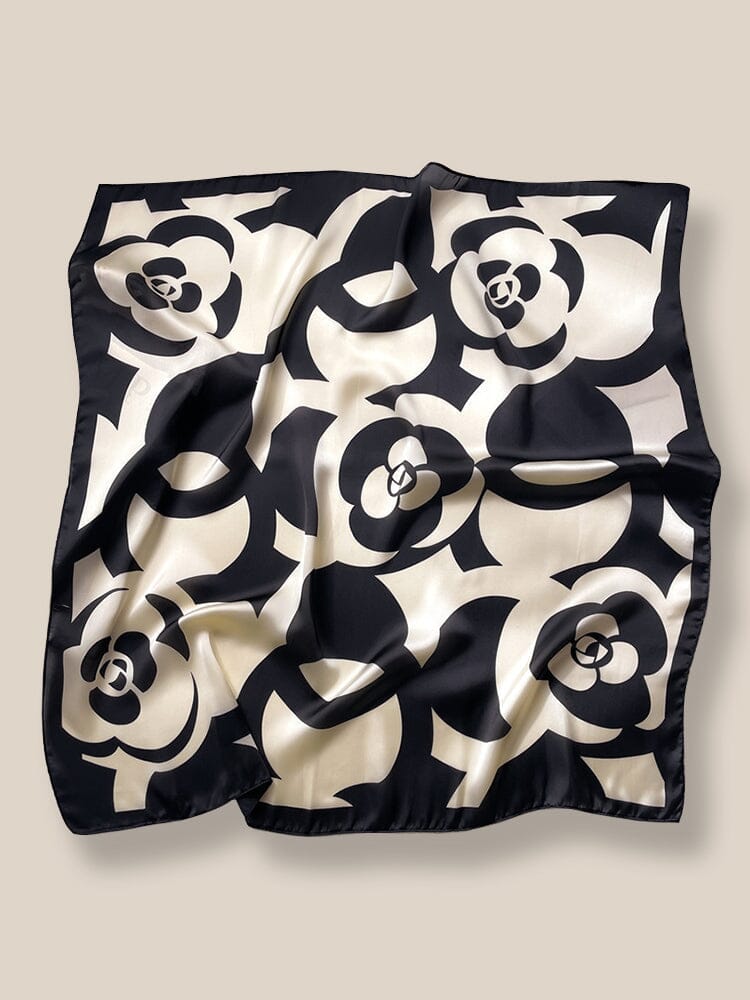Sky-Friendly Printed Square Silk Scarf