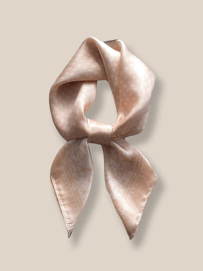Sky-Friendly Printed Square Silk Scarf