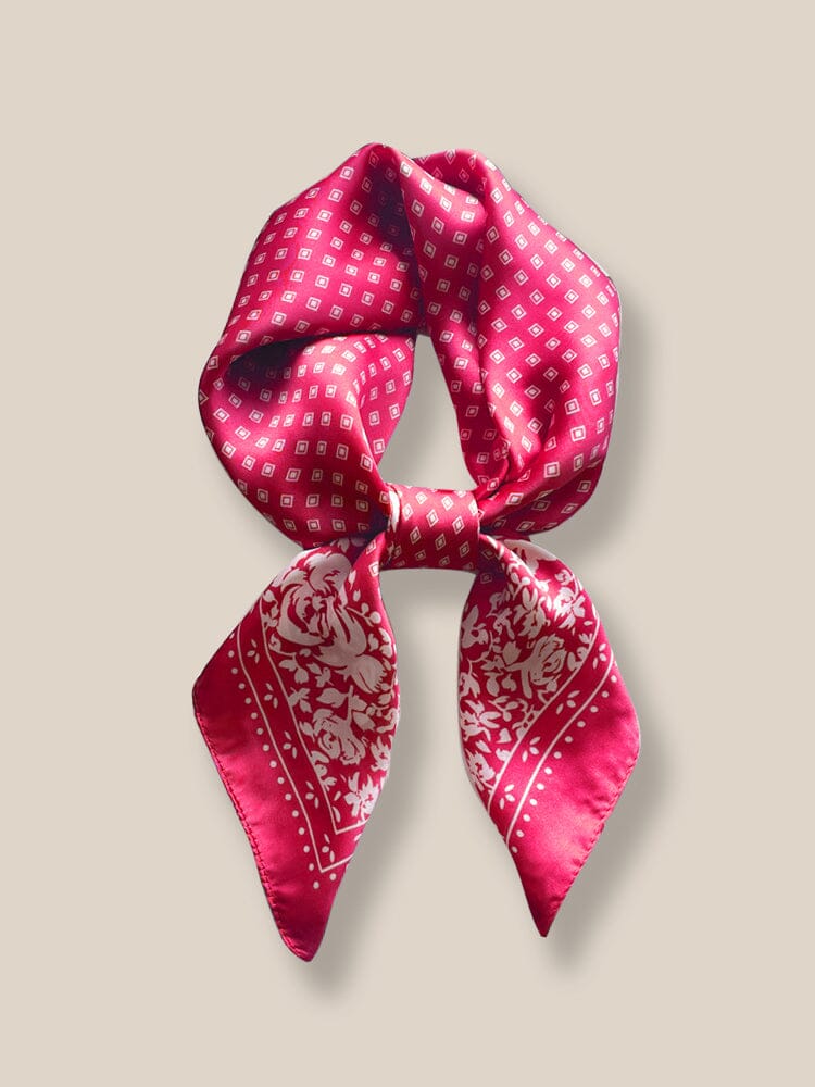 Sky-Friendly Printed Square Silk Scarf
