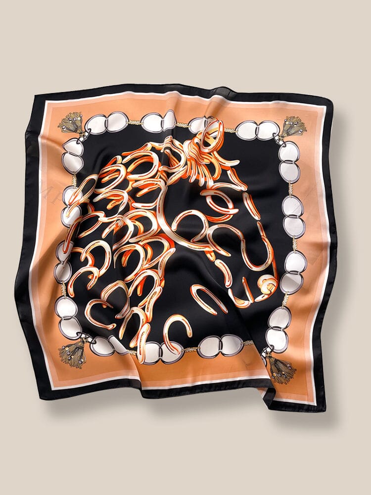 Stylish Printed Square Silk Scarf