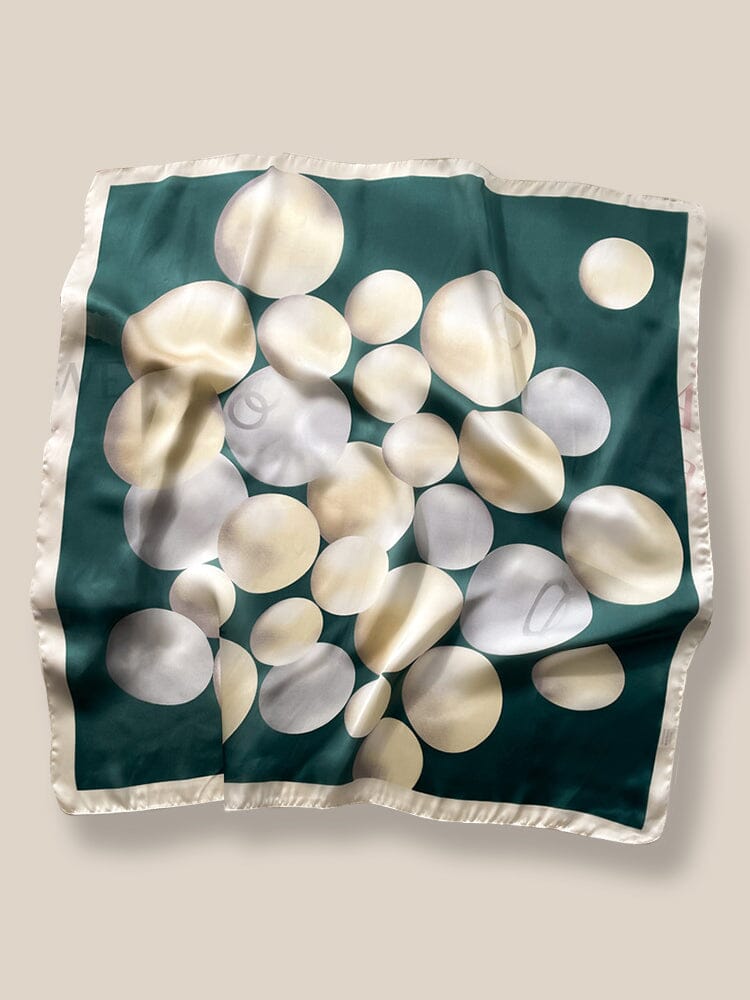 Sky-Friendly Printed Square Silk Scarf