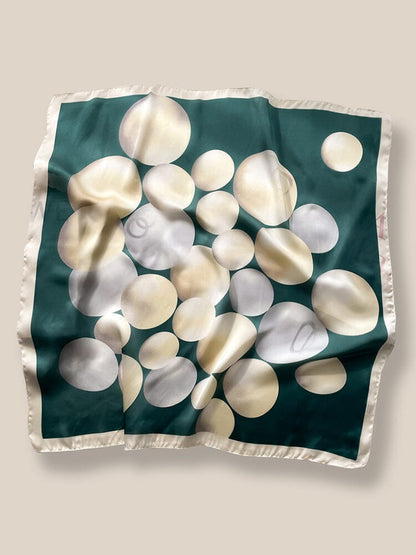 Sky-Friendly Printed Square Silk Scarf
