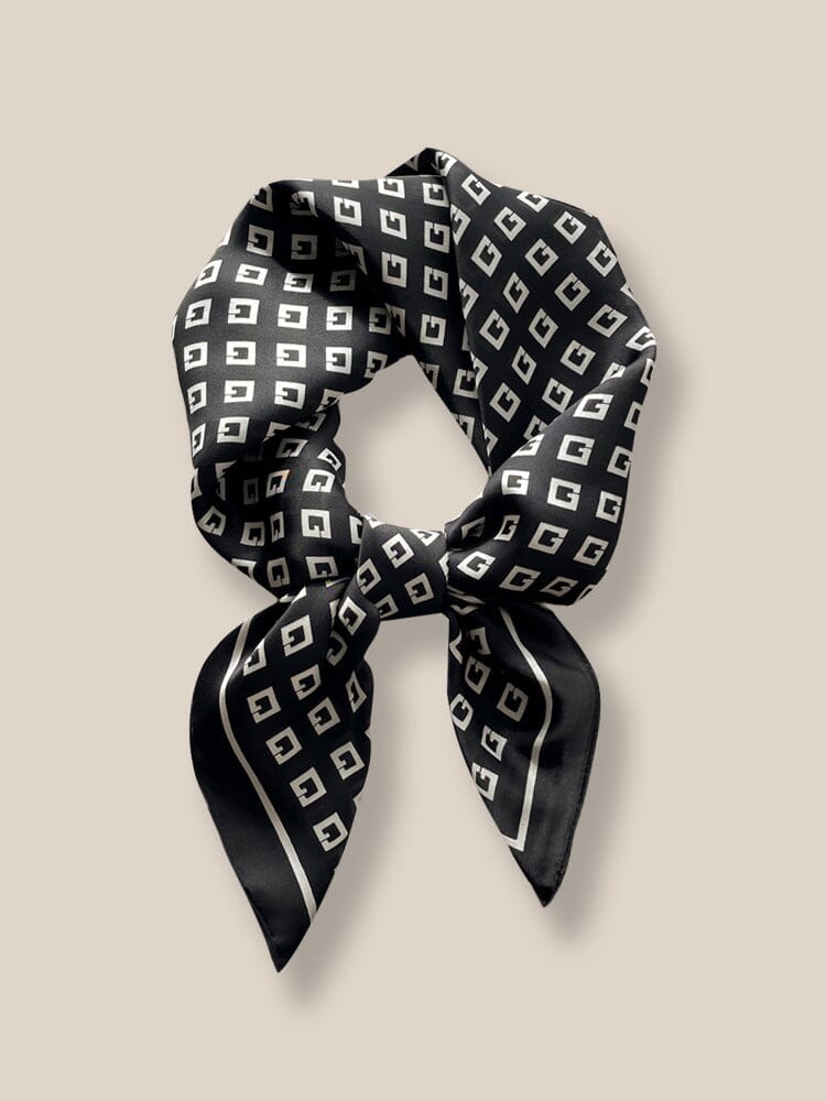 Sky-Friendly Printed Square Silk Scarf
