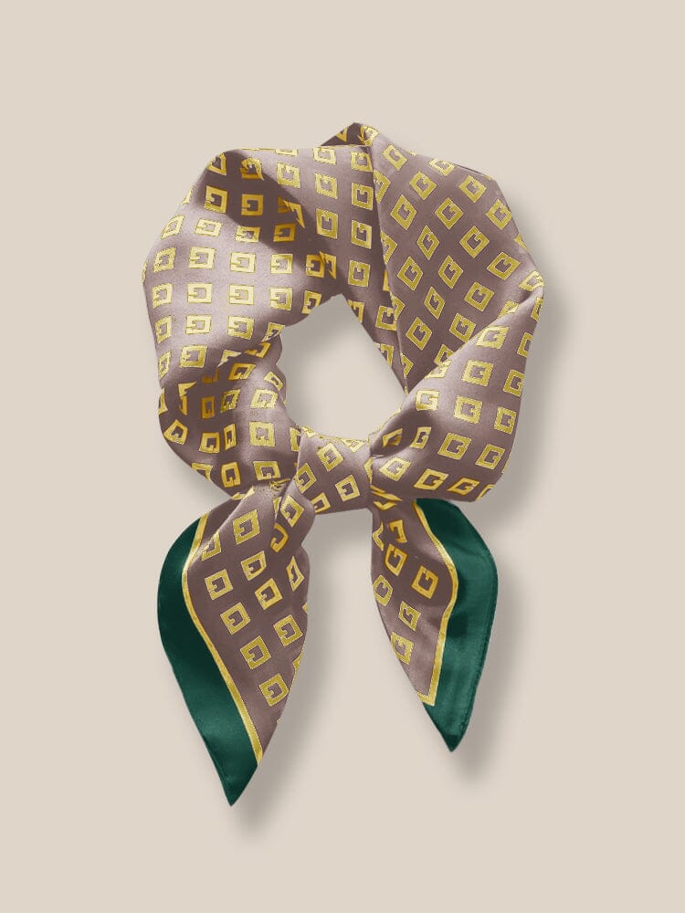 Sky-Friendly Printed Square Silk Scarf