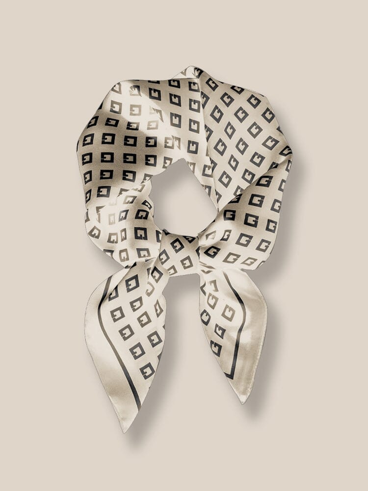 Sky-Friendly Printed Square Silk Scarf