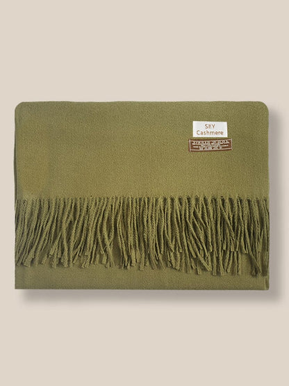 Soft Solid Tassel Scarf
