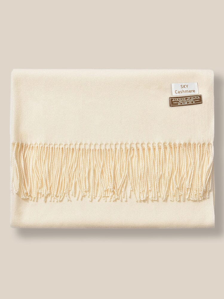 Soft Solid Tassel Scarf