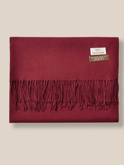 Soft Solid Tassel Scarf