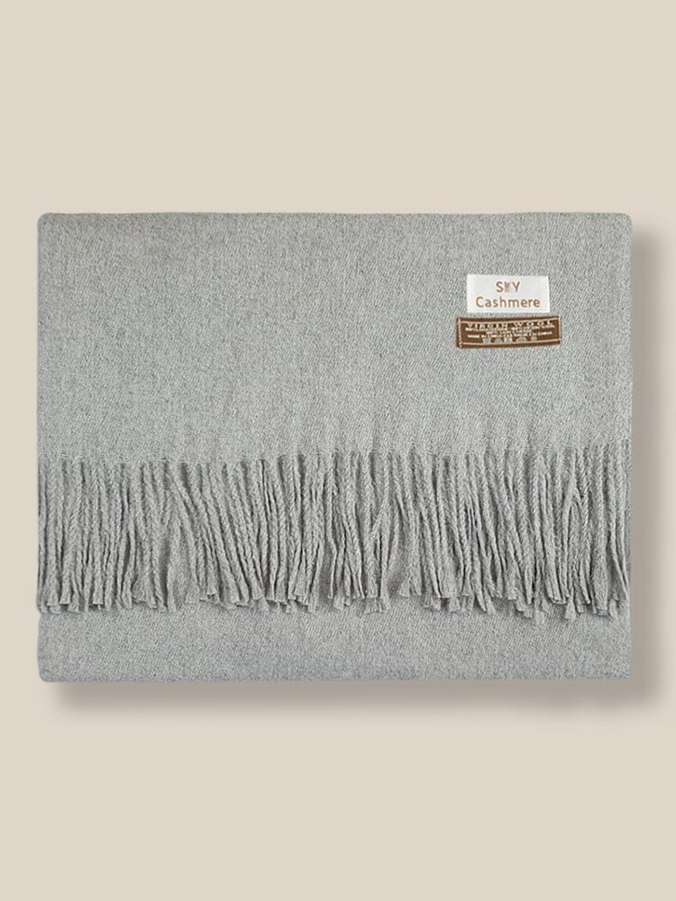 Soft Solid Tassel Scarf