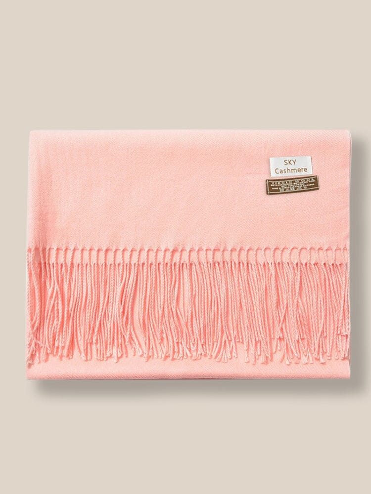 Soft Solid Tassel Scarf
