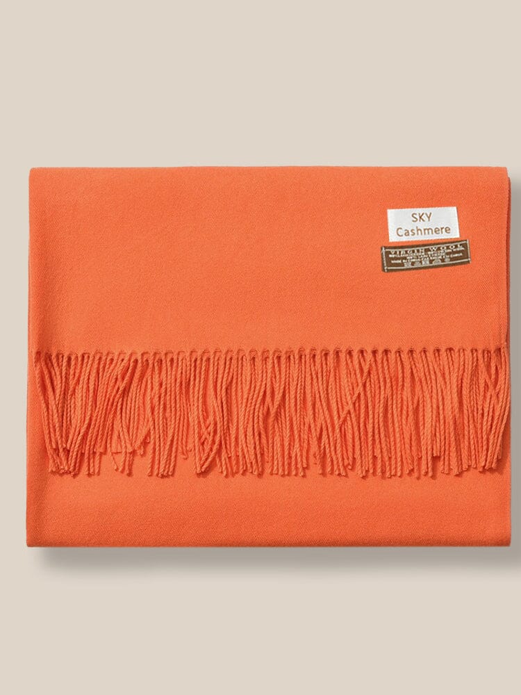 Soft Solid Tassel Scarf