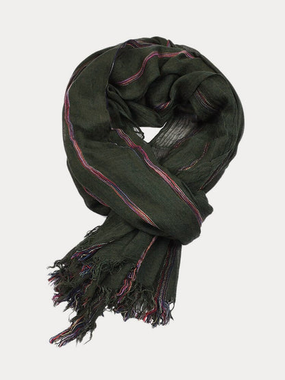 Soft Stripe Tassel Scarf