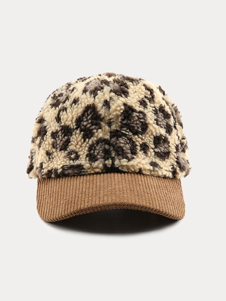 Leopard Polar Fleece Baseball Cap