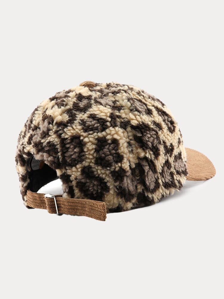 Leopard Polar Fleece Baseball Cap