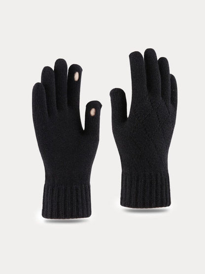 Cable Knit Touch Screen Gloves