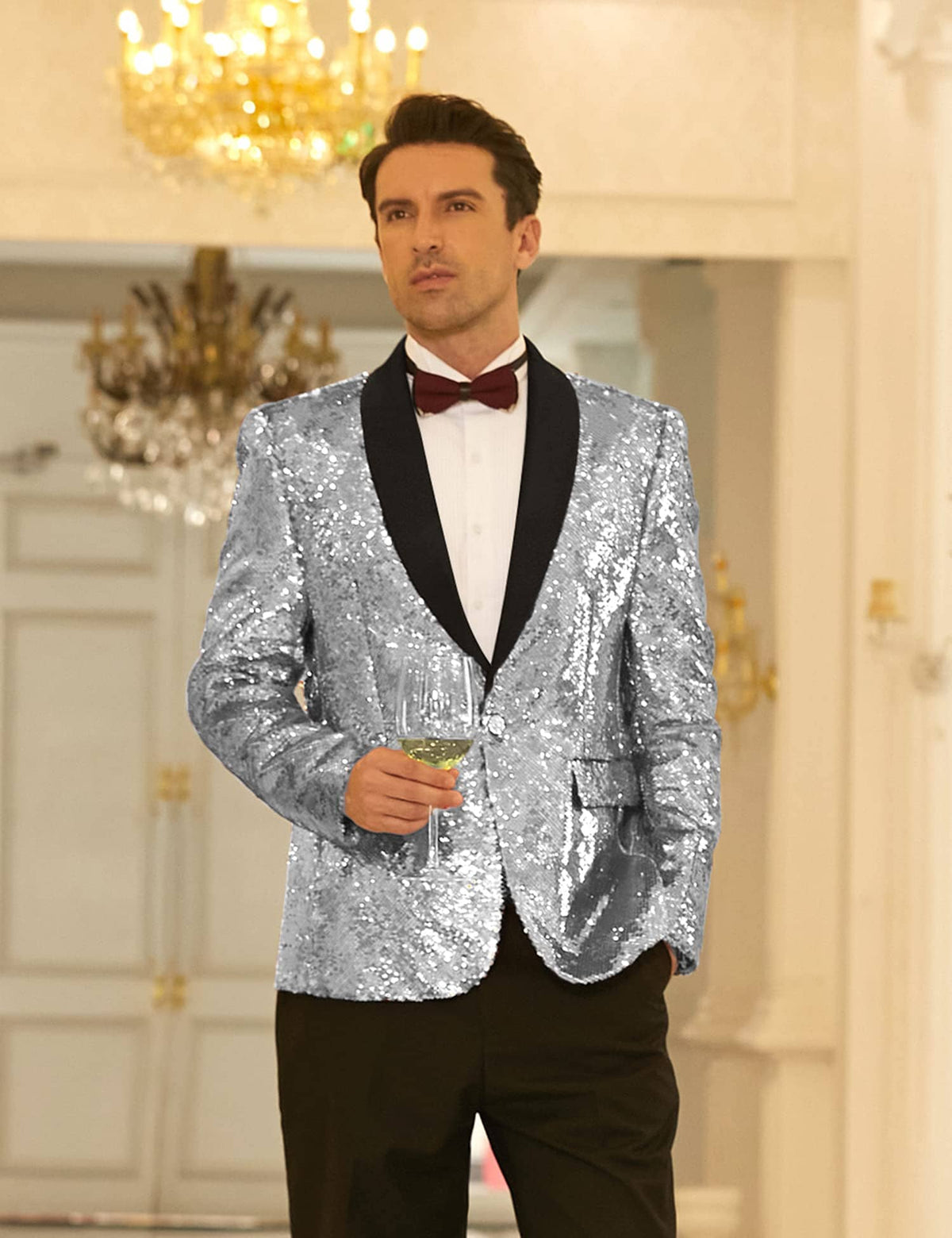 Shiny Sequin Blazer Tuxedo Suit (US Only)