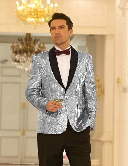 Shiny Sequin Blazer Tuxedo Suit (US Only)