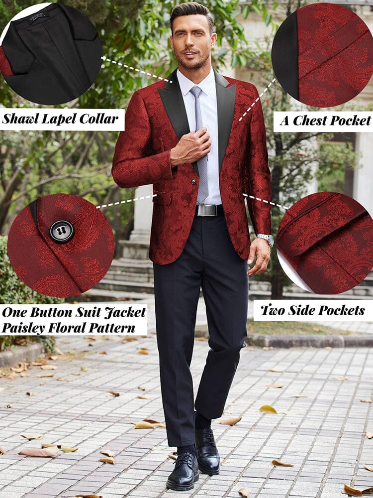 Floral Tuxedo Paisley Suit Jacket (US Only)