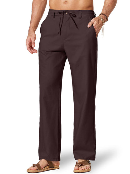 Comfort Lightweight Cotton Linen Drawstring Pants (US Only)
