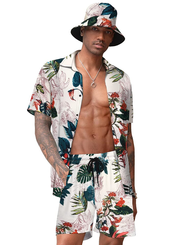 Hawaiian Beach Sets with Bucket Hat (US Only)